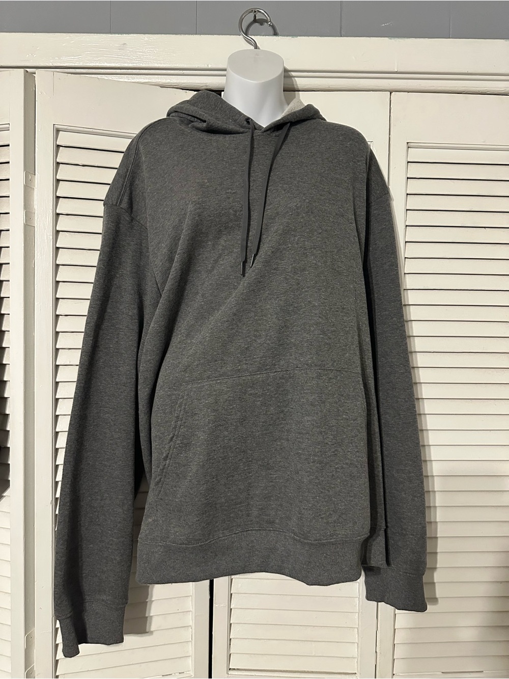 Athletic Works Gray Pullover Hoodie Women's Size 3XL Fleece Hooded Sweatshirt